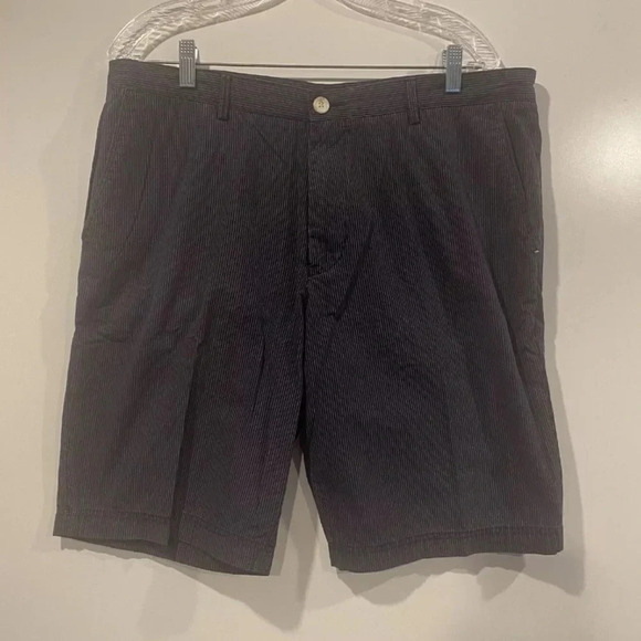 Hugo Boss Blue Striped Clyde Regular Fit 10.5”‎ Shorts Size Mens Size 36R (260) - Picture 1 of 6